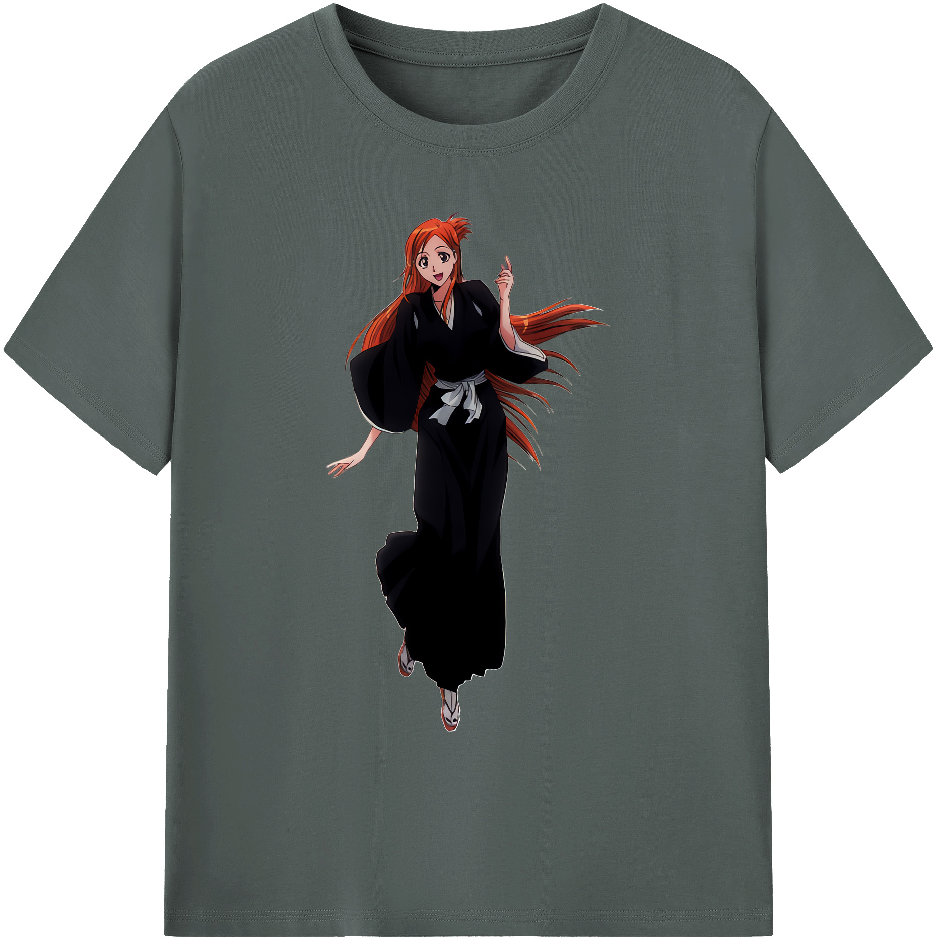 （画像用） ブリーチ 井上織姫（いのうえおりひめ） BLEACH Inoue Orihime 綿100％ メンズ半袖Tシャツ｜肌触りやわらか＆通気性